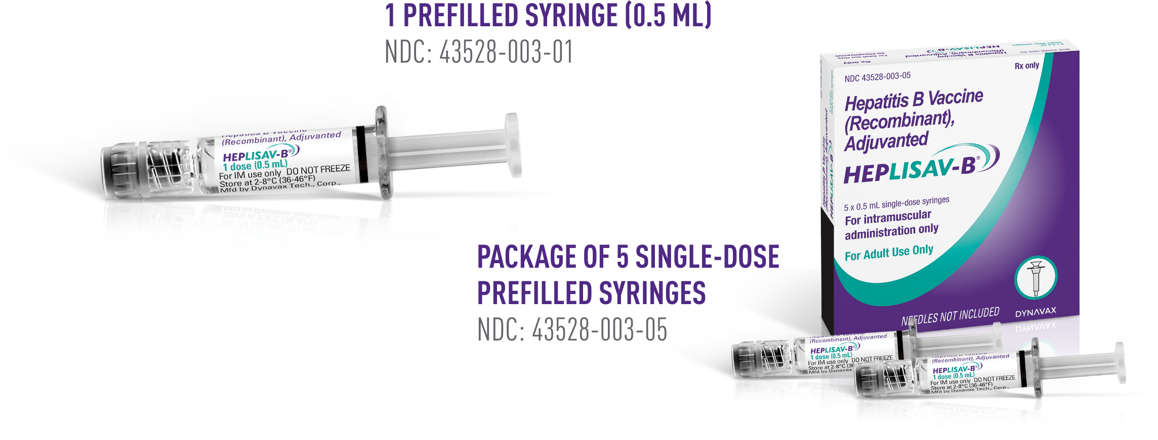 HEPLISAV-B comes in a package of 5 single-dose prefilled syringes[1]